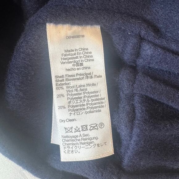 Madewell Double-Faced Rounded-Sleeve Jacket Long Sleeve True Midnight Size S NWT - Picture 9 of 12